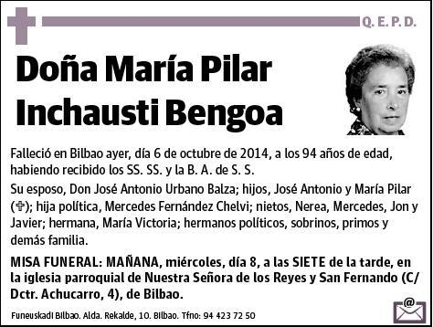 INCHAUSTI BENGOA,MARIA PILAR