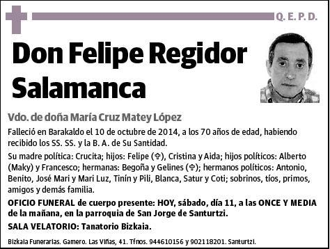 REGIDOR SALAMANCA,FELIPE
