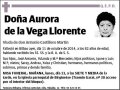 DE LA VEGA LLORENTE,AURORA