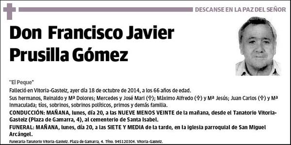 PRUSILLA GOMEZ,FRANCISCO JAVIER