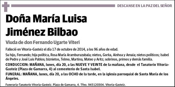 JIMENEZ BILBAO,MARIA LUISA