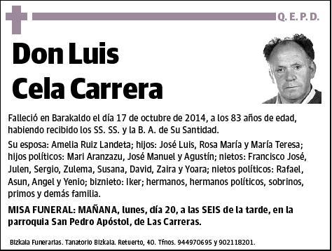 CELA CARRERA,LUIS