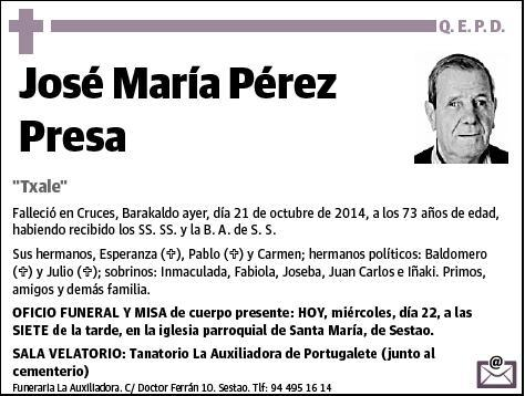 PEREZ PRESA,JOSE MARIA