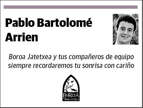 BARTOLOMÉ ARRIEN,PABLO