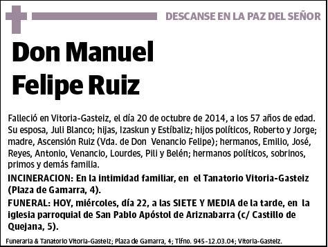 FELIPE RUIZ,MANUEL