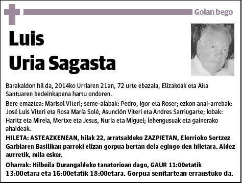 URIA SAGASTA,LUIS