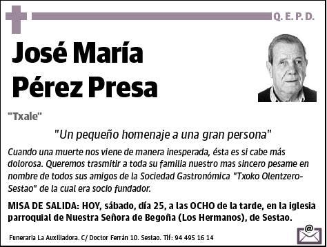 PEREZ PRESA,JOSE MARIA