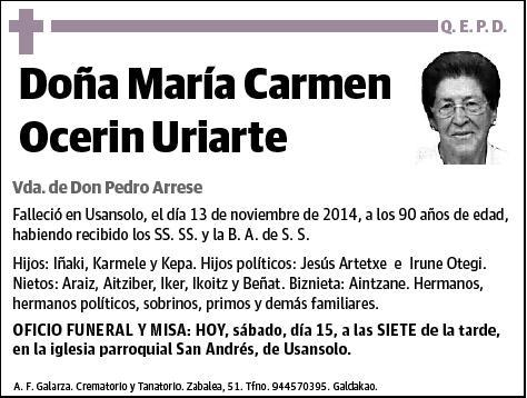 OCERIN URIARTE,MARIA CARMEN
