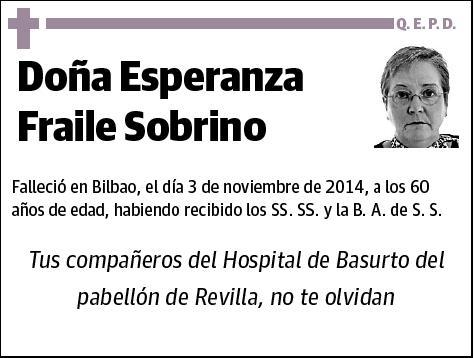 FRAILE SOBRINO,ESPERANZA