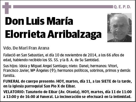 ELORRIETA ARRIBALZAGA,LUIS MARIA