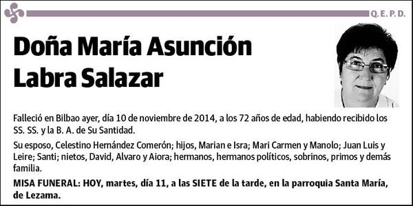 LABRA SALAZAR,MARIA ASUNCION
