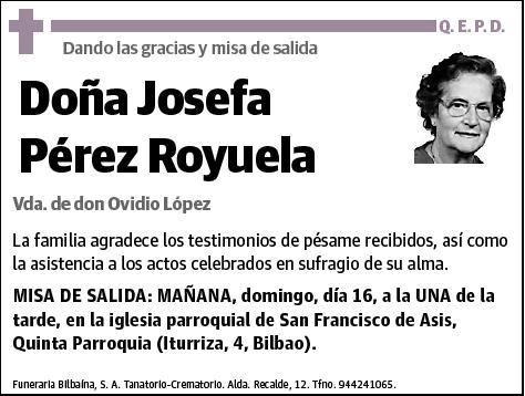 PEREZ ROYUELA,JOSEFA