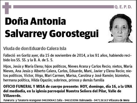 SALVARREY GOROSTEGUI,ANTONIA