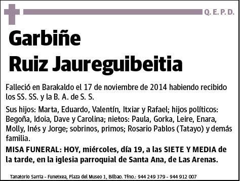 RUIZ JAUREGUIBEITIA,GARBIÑE