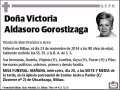 ALDASORO GOROSTIZAGA,VICTORIA