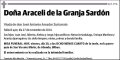 DE LA GRANJA SARDON,ARACELI