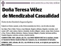 VELEZ DE MENDIZABAL CASUALIDAD,TERESA