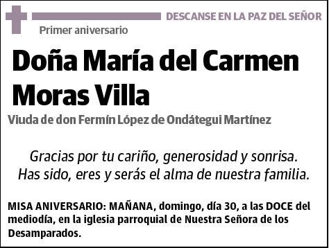 MORAS VILLA,MARIA DEL CARMEN