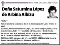 LOPEZ DE ARBINA ALBIZU,SATURNINA