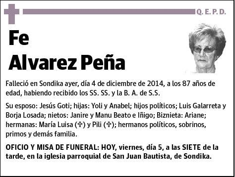 ALVAREZ PEÑA,FE