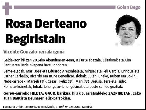 DERTEANO BEGIRISTAIN,ROSA