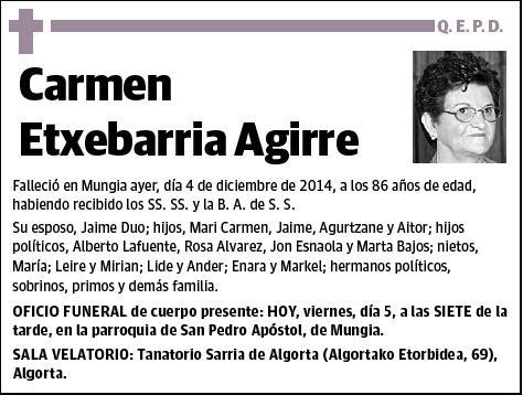 ETXEBARRIA AGIRRE,CARMEN