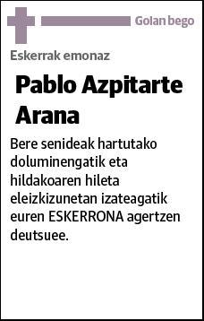 AZPITARTE ARANA,PABLO
