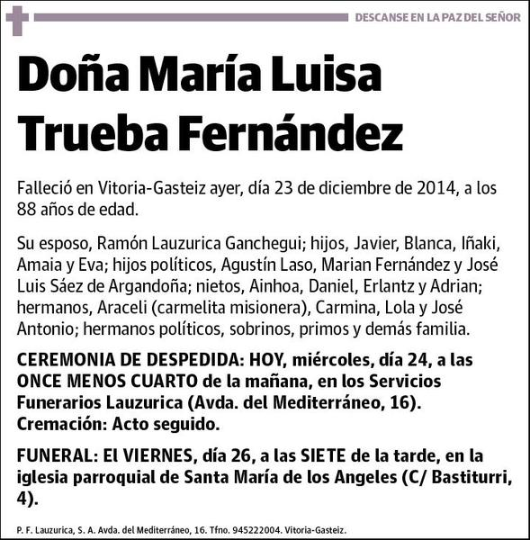 TRUEBA FERNANDEZ,MARIA LUISA