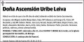 URIBE LEIVA,ASCENSION