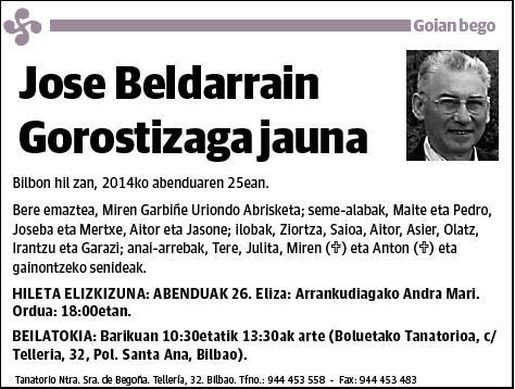 BELDARRAIN GOROSTIZA,JOSE