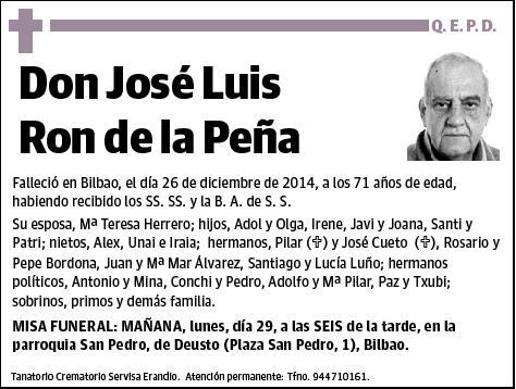 RON DE LA PEÑA,JOSE LUIS