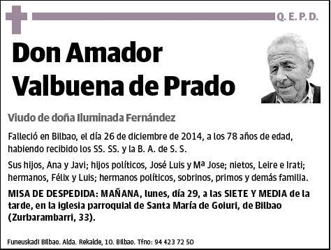 VALBUENA DE PRADO,AMADOR