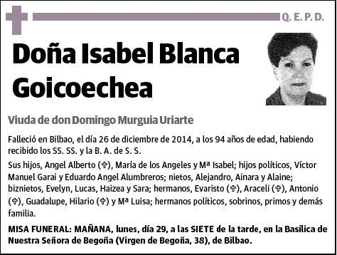 GOICOECHEA,ISABEL BLANCA