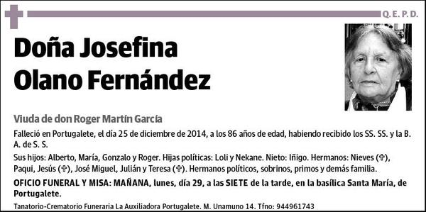OLANO FERNANDEZ,JOSEFINA