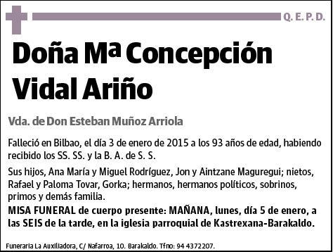 VIDAL ARIÑO,Mª CONCEPCION
