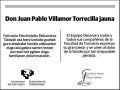 VILLAMOR TORRECILLA,JUAN PABLO
