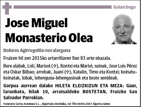 MONASTERIO OLEA,JOSE MIGUEL