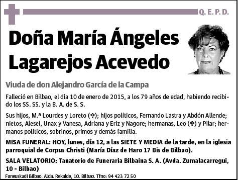 LAGAREJOS ACEVEDO,MARIA ANGELES