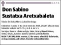 SUSTATXA ARETXABALETA,SABINO