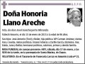 LLANO ARECHE,HONORIA