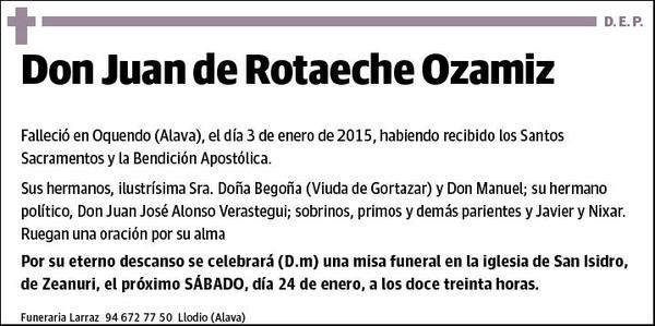 DE ROTAECHE OZAMIZ,JUAN