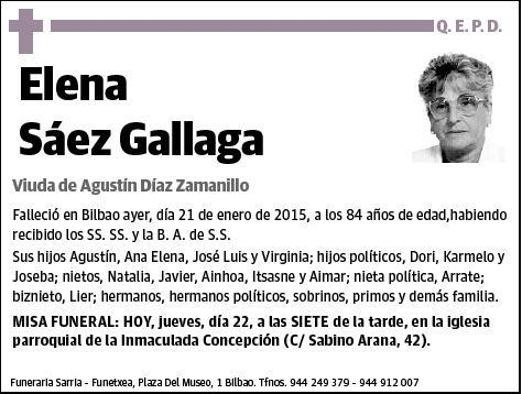 SAEZ GALLAGA,ELENA