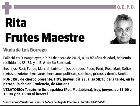 FRUTES MAESTRE,RITA