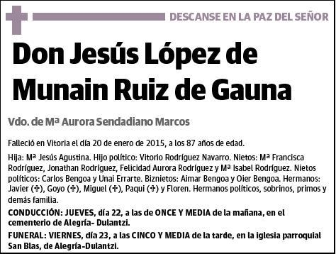 LOPEZ DE MUNAIN RUIZ DE GAUNA,JESUS