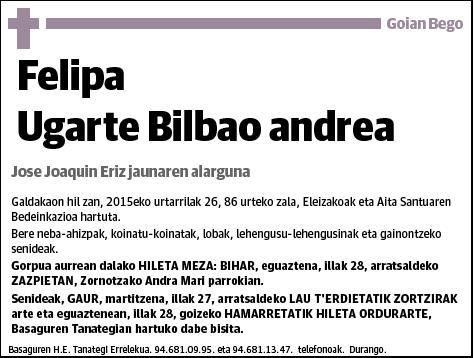 UGARTE BILBAO,FELIPA