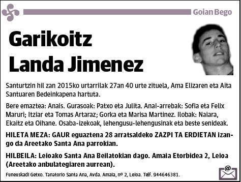 LANDA JIMENEZ,GARIKOITZ