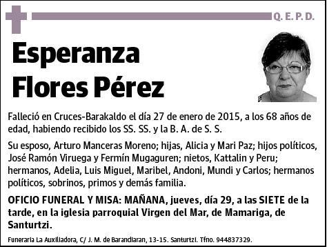FLORES PEREZ,ESPERANZA