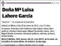 LAHORE GARCIA,Mª LUISA