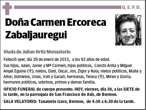 ERCORECA ZABALJAUREGUI,CARMEN