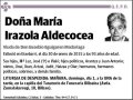 IRAZOLA ALDECOCEA,MARIA